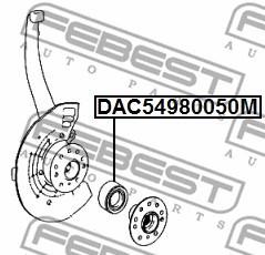 Wheel Bearing FEBEST DAC54980050M 2