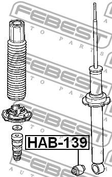 Bush, shock absorber FEBEST HAB139 2