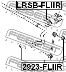 Bushing, stabiliser bar FEBEST LRSBFLIIR 2