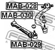 Mounting, control/trailing arm FEBEST MAB029 2