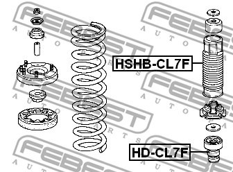 Rubber Buffer, suspension FEBEST HDCL7F 2