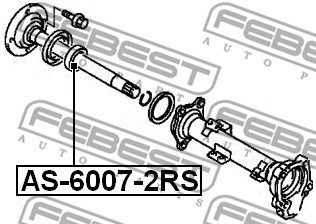Bearing, drive shaft FEBEST AS60072RS 2