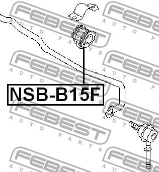 Bushing, stabiliser bar FEBEST NSBB15F 2