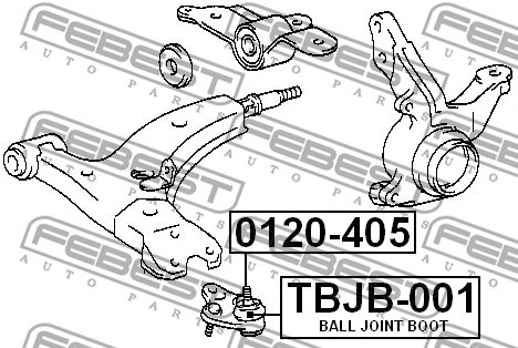 Repair Kit, ball joint FEBEST TBJB001 2