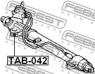 Mounting, steering gear FEBEST TAB042 2
