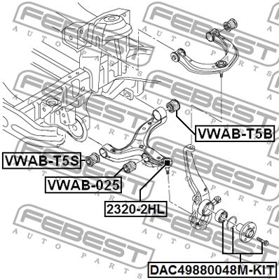 Wheel Bearing Kit FEBEST DAC49880048MKIT 2