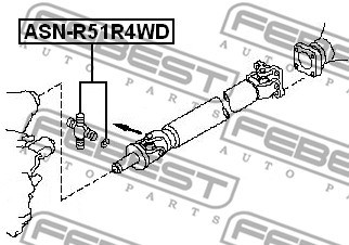 Joint, propshaft FEBEST ASNR51R4WD 2