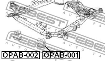 Mounting, support frame/engine carrier FEBEST OPAB001 2