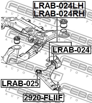 Mounting, control/trailing arm FEBEST LRAB024 2