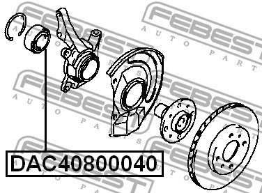 Wheel Bearing FEBEST DAC40800040 2