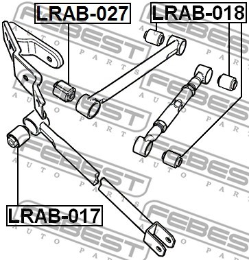 Mounting, control/trailing arm FEBEST LRAB027 2