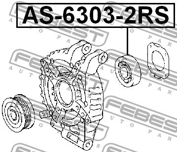 Drive Bearing, alternator FEBEST AS63032RS 2