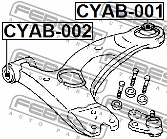 Mounting, control/trailing arm FEBEST CYAB001 2