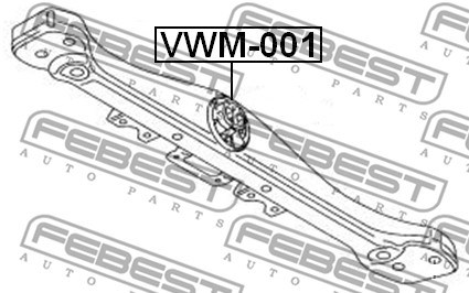 Mounting, automatic transmission FEBEST VWM001 2