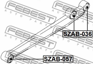 Mounting, control/trailing arm FEBEST SZAB036 2
