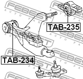 Mounting, control/trailing arm FEBEST TAB235 2