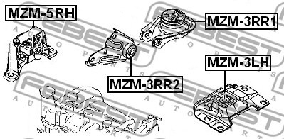 Mounting, engine FEBEST MZM5RH 2
