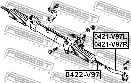 Tie Rod End FEBEST 0421V97R 2