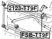 Link/Coupling Rod, stabiliser bar FEBEST 2123TT9F 2