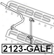 Link/Coupling Rod, stabiliser bar FEBEST 2123GALF 2