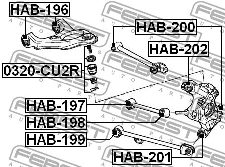 Ball Joint FEBEST 0320CU2R 2