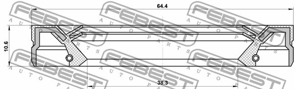 Seal, drive shaft FEBEST 95IEW40641113C 2