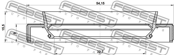 Shaft Seal, drive shaft FEBEST 95HBY34540915R 2