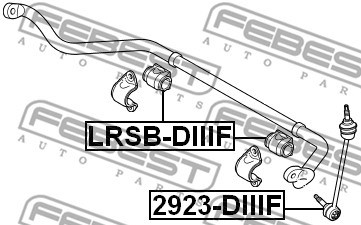 Link/Coupling Rod, stabiliser bar FEBEST 2923DIIIF 2