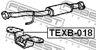 Mounting Kit, exhaust system FEBEST TEXB018 2
