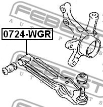 Control Arm/Trailing Arm, wheel suspension FEBEST 0724WGR 2