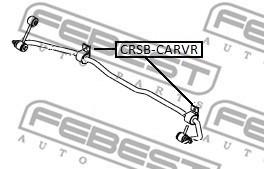 Mounting, stabiliser bar FEBEST CRSBCARR 2