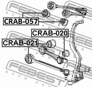 Mounting, control/trailing arm FEBEST CRAB021 2