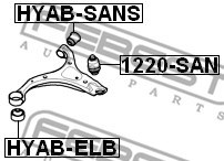 Mounting, control/trailing arm FEBEST HYABSANS 2