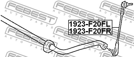Link/Coupling Rod, stabiliser bar FEBEST 1923F20FR 2