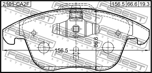 Brake Pad Set, disc brake FEBEST 2101CA2F 2