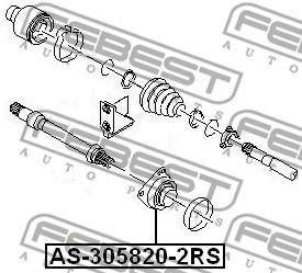 Bearing, drive shaft FEBEST AS3058202RS 2