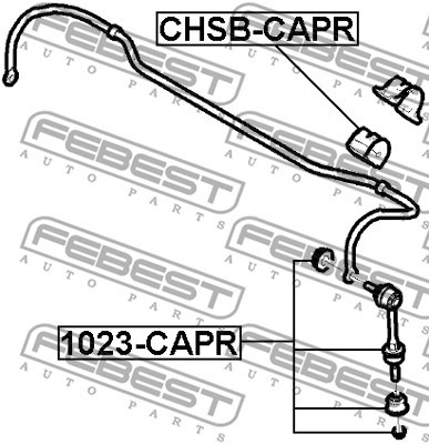 Link/Coupling Rod, stabiliser bar FEBEST 1023CAPR 2