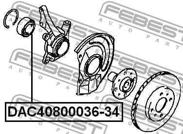 Wheel Bearing FEBEST DAC4080003634 2