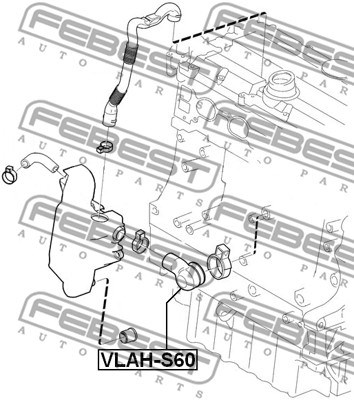 Hose, crankcase ventilation FEBEST VLAHS60 2