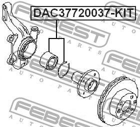 Wheel Bearing Kit FEBEST DAC37720037KIT 2