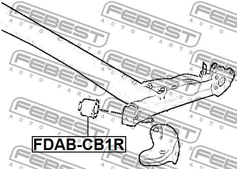 Mounting, axle beam FEBEST FDABCB1R 2
