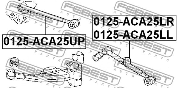 Control/Trailing Arm, wheel suspension FEBEST 0125ACA25LL 2