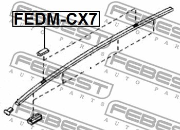 Trim/Protection Strip, quarter panel FEBEST FEDMCX7 2