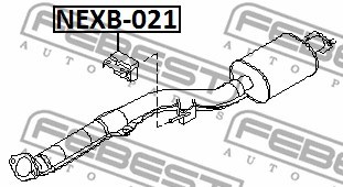 Mounting Kit, exhaust system FEBEST NEXB021 2