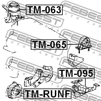 Mounting, engine FEBEST TMRUNF 2