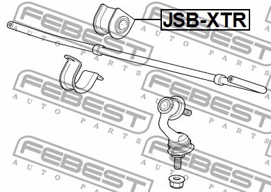 Bushing, stabiliser bar FEBEST JSBXTR 2