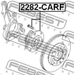Wheel Hub FEBEST 2282CARF 2