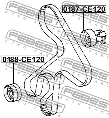 Deflection/Guide Pulley, timing belt FEBEST 0188CE120 2