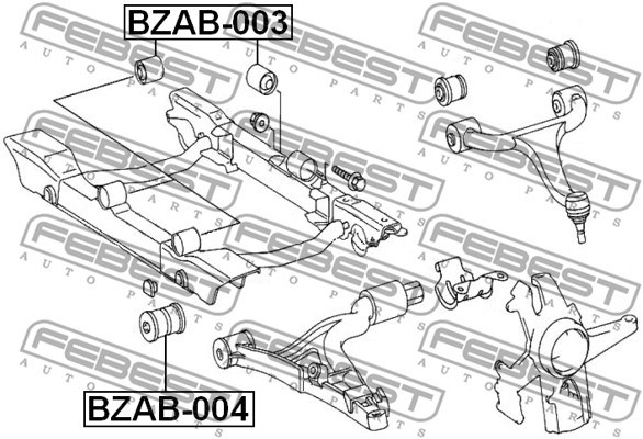 Mounting, control/trailing arm FEBEST BZAB004 2