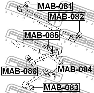 Mounting, control/trailing arm FEBEST MAB085 2